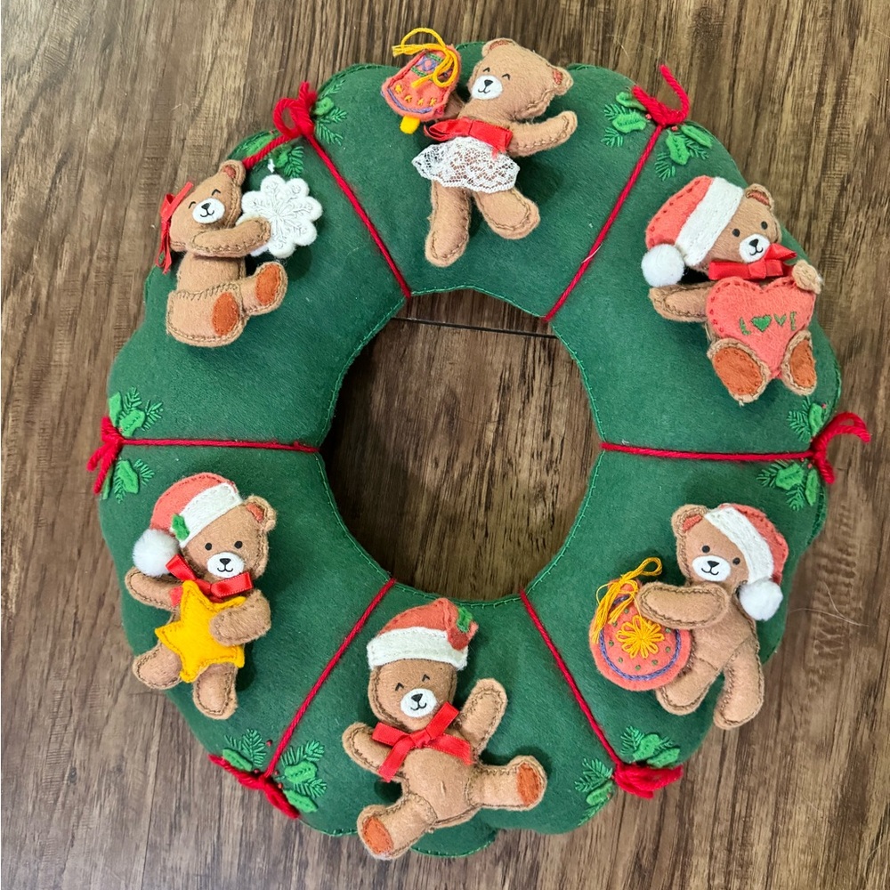 Handmade Bears Christmas Wreath